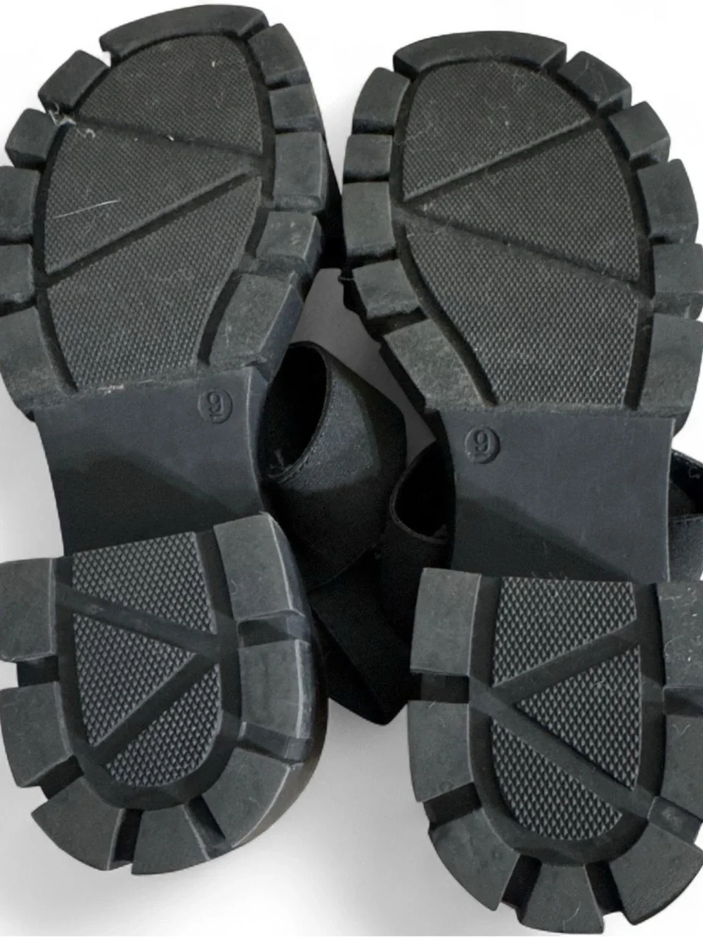 Madden Girl Black Chunky Platform Slingback Sandals - Women
